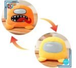 Peluche Among Us réversible orange jaune