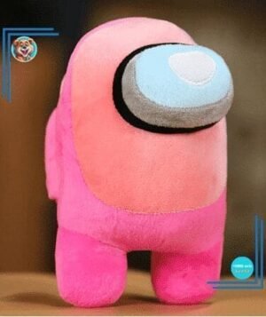 Peluche Among Us rose saumon