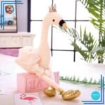 Peluche Flamant Rose blanche