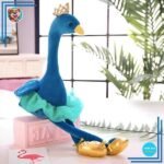 Peluche Flamant Rose bleue