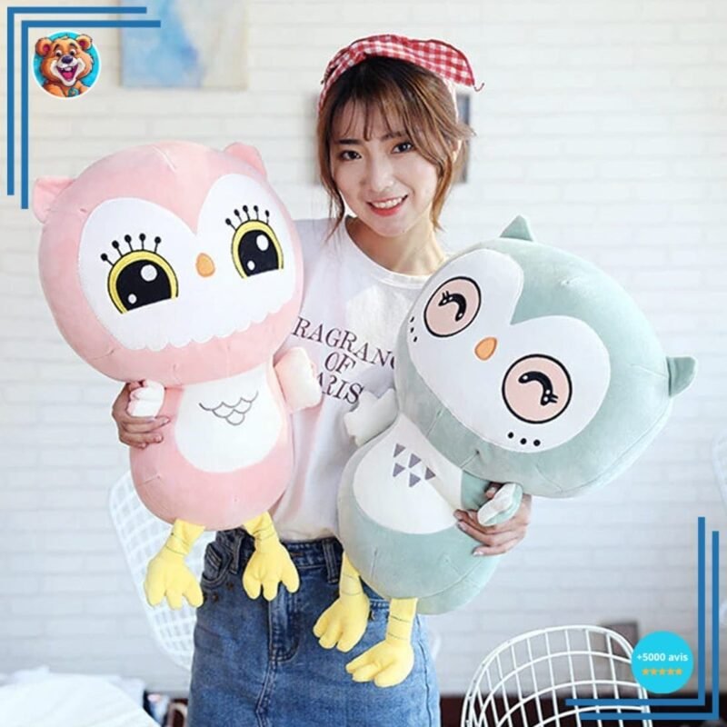 Peluche Hibou Kawaii vert – Image 4