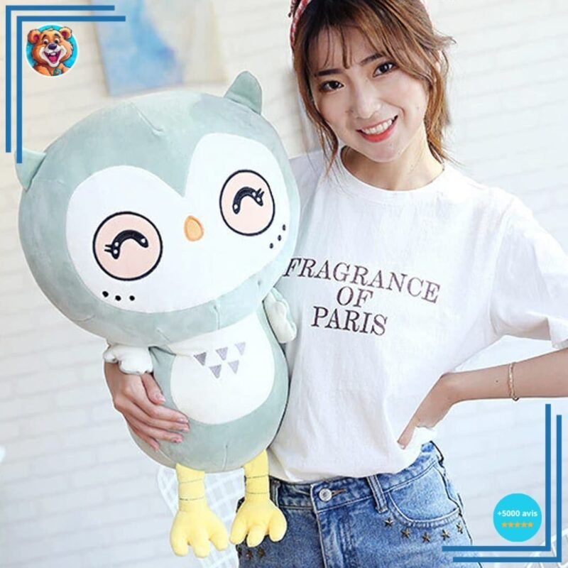 Peluche Hibou Kawaii vert – Image 3