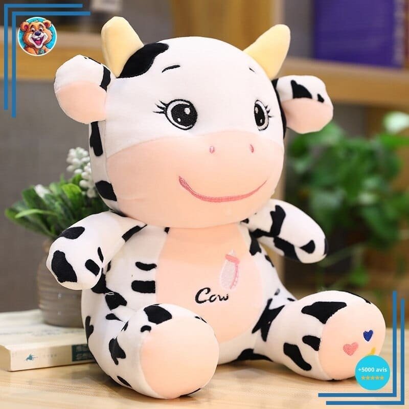Peluche bébé vache brodé – Image 3