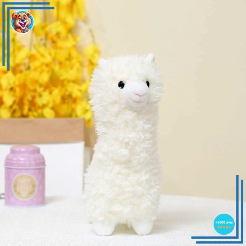 Peluche Lama alpaga blanc – Image 3