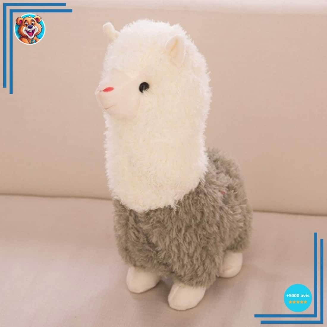 Peluche Lama alpaga marron