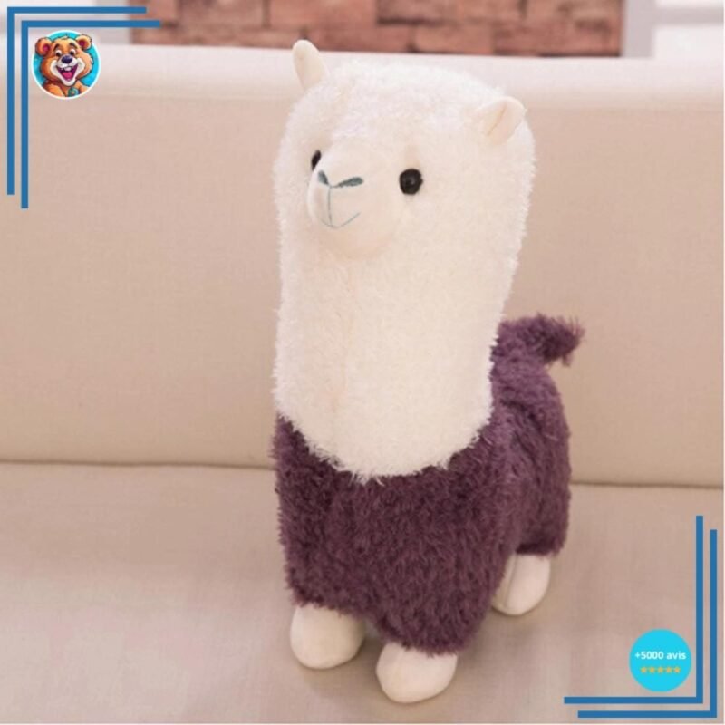 Peluche Lama alpaga violet