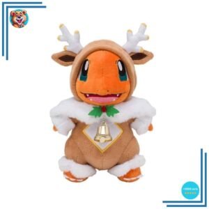 Peluche Salamèche renne de Noël