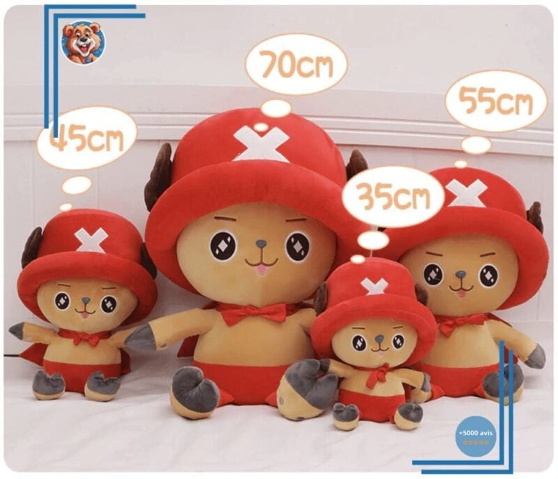 Peluche Tony Chopper One piece mignon rouge – Image 4