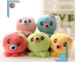 Peluche adorable pieuvre porte-clés verte