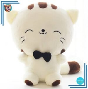 Peluche bébé chat blanc
