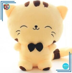Peluche bébé chat jaune