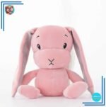 Peluche bébé lapin rose