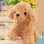 Peluche caniche beige