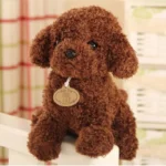 Peluche caniche marron