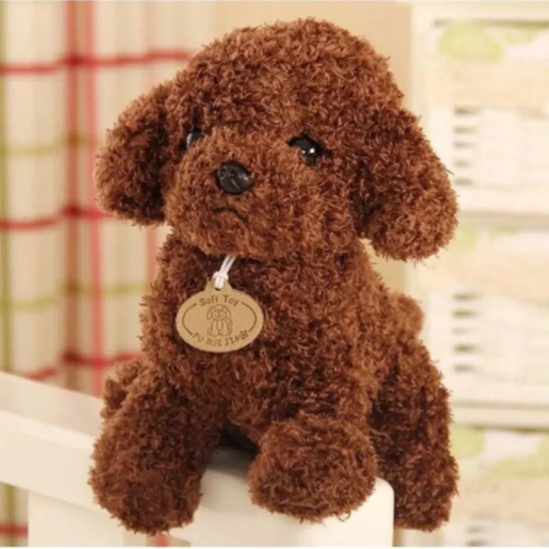 Peluche caniche marron