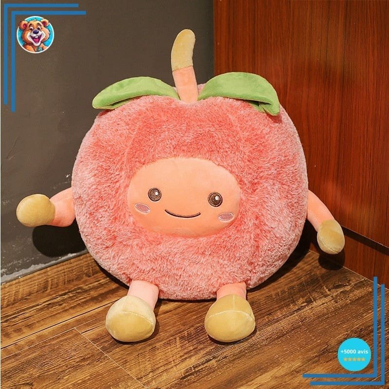Peluche douce en forme de fruit cerise