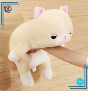 Peluche chat assoupi