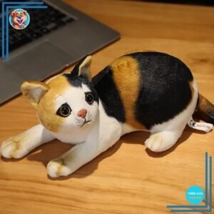 Peluche chat rayé