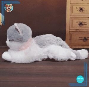 Peluche chaton gris