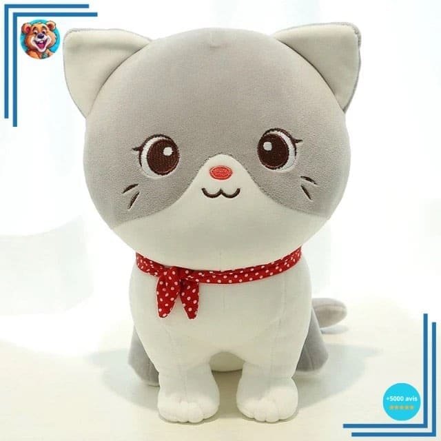 Peluche chaton mignon avec lacet