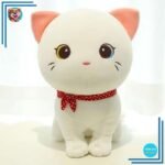 Peluche chaton tout doux blanc