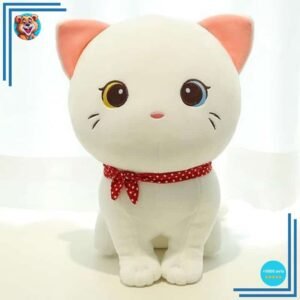 Peluche chaton tout doux blanc