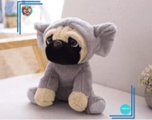 Peluche chien déguisé en éléphant