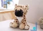 Peluche chien déguisé en girafe