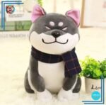Peluche chien gris trop mignonne
