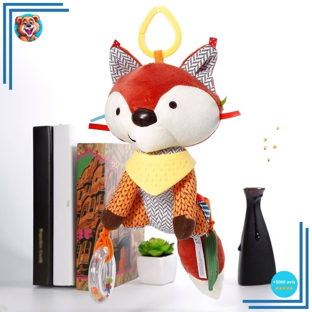 Peluche colorée renard suspendu