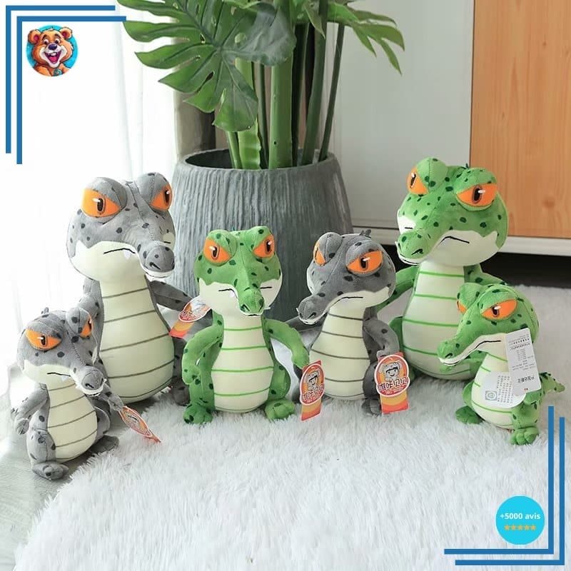Peluche crocodile gris trop mignonne – Image 2
