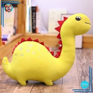 Peluche dinosaure rigolote jaune
