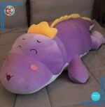 Peluche dinosaure violet foncé adorable