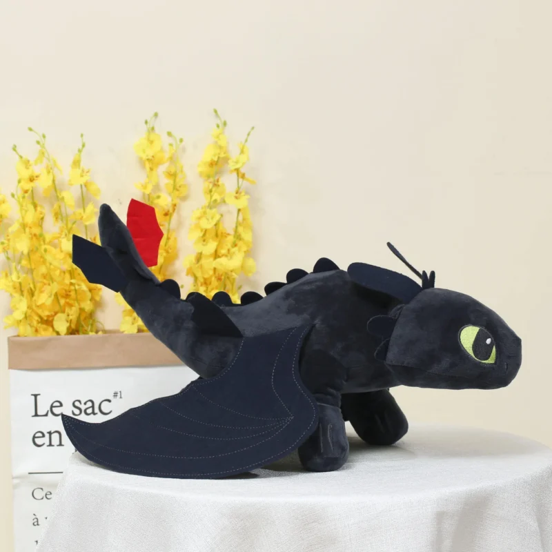 Peluche dragon Krokmou noir – Image 3