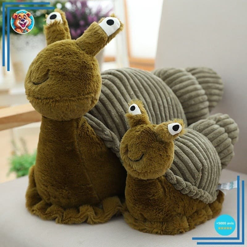 Peluche escargot vert