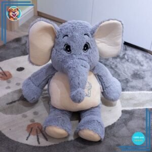 Peluche éléphant géant gris