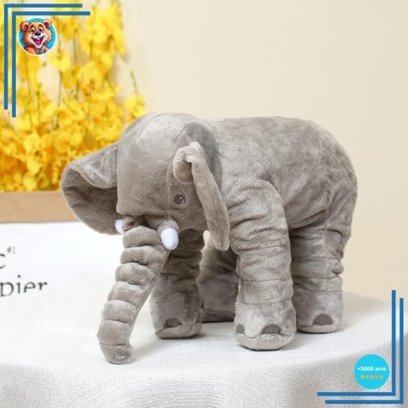 Peluche éléphant oreiller grise – Image 7