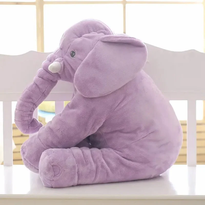 Peluche éléphant oreiller violet