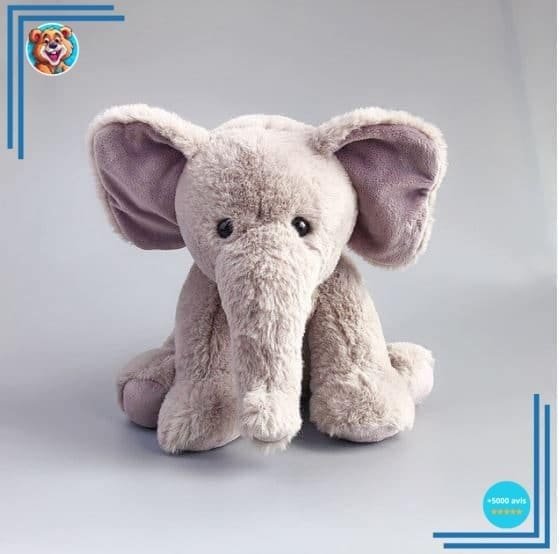Peluche éléphant tout doux