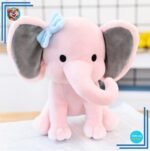 Peluche éléphant toute douce rose