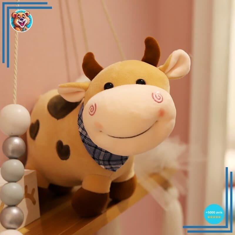 Peluche vache à motif coeur – Image 5