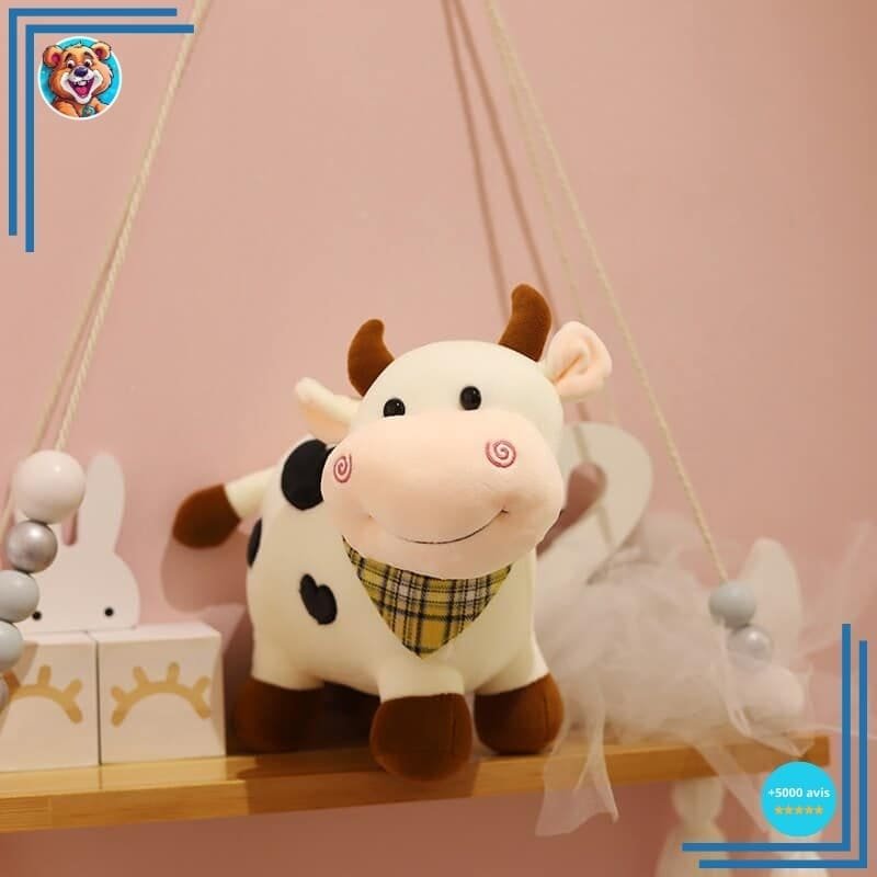Peluche vache à motif coeur – Image 6