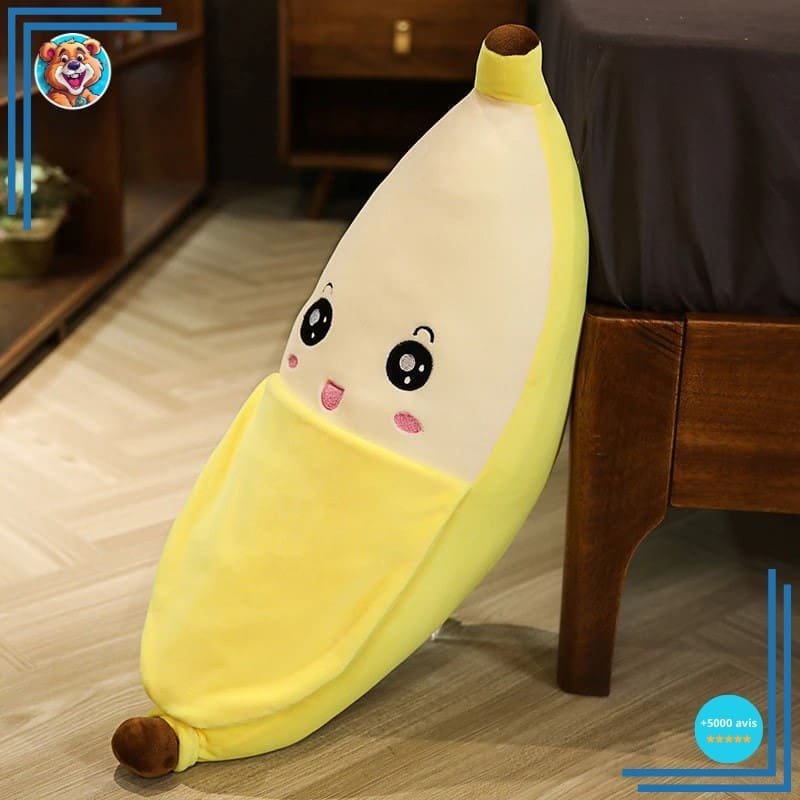 Oreiller peluche banane pour enfants – Image 2