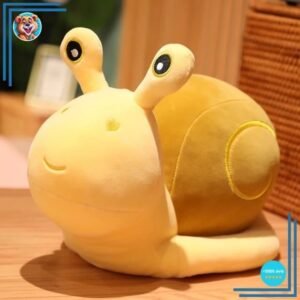 Peluche escargot avec coeur jaune