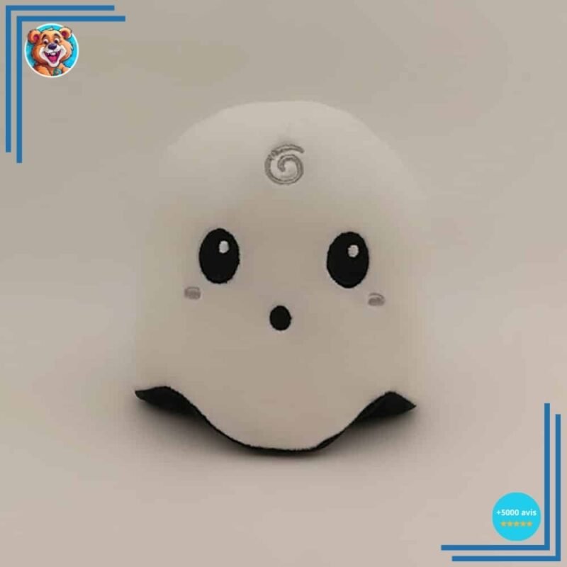 Peluche fantôme noir et blanc réversible, fluorescente – Image 4