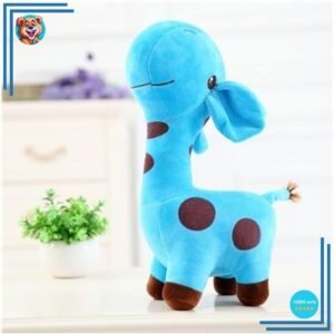 Peluche girafe toute mignonne bleue