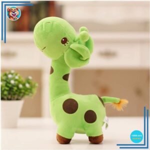Peluche girafe toute mignonne verte