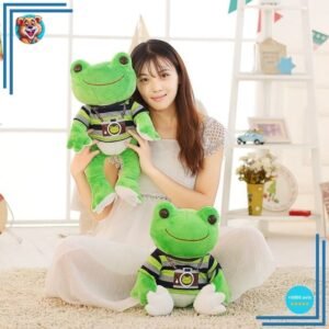 Peluche grenouille photographe