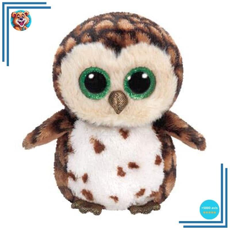 Peluche hibou TY colorée marron