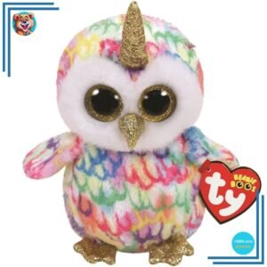 Peluche hibou TY colorée pastel